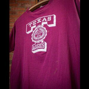 Vintage Texas A&M aggies Graphic T Shirt Maroon '99